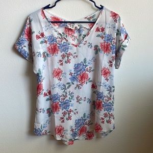 Floral Short Sleeve Blouse